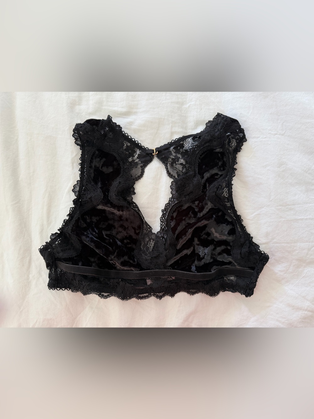 Victorias Secret Black Velvet Bralette